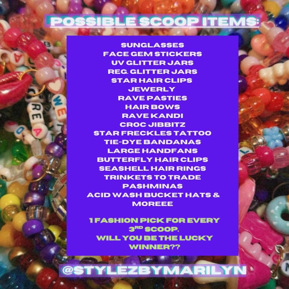 rave music festival accessories mystery scoop bag - Picture 4 of 6